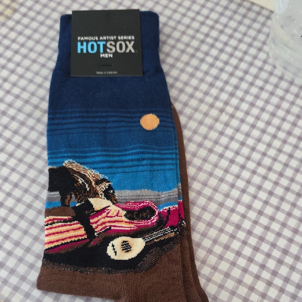 Hot Sox Men Blue and Brown Socks